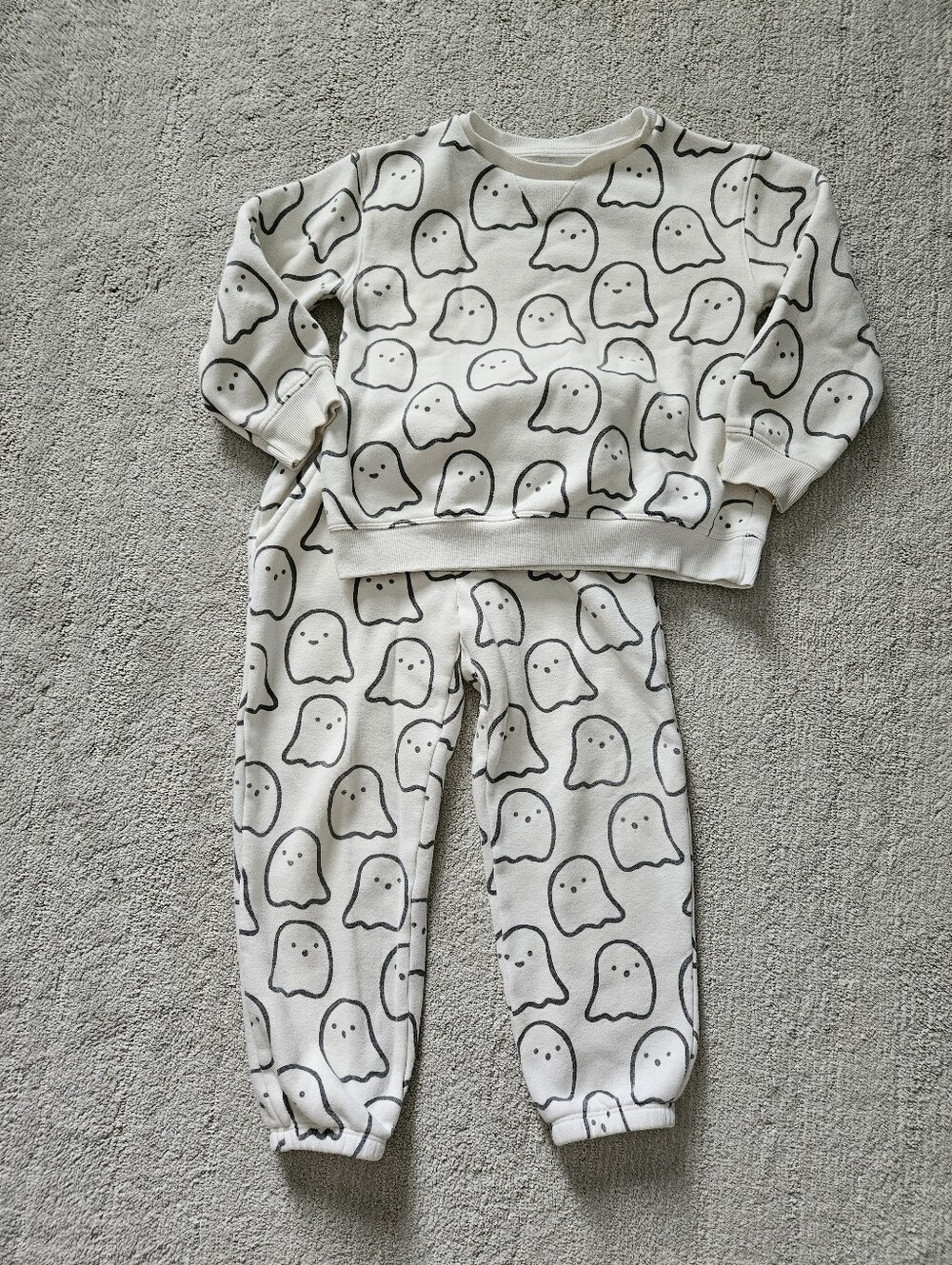 Little Co Ghost Matching Swestpants And Sweatshirt Set Size 6